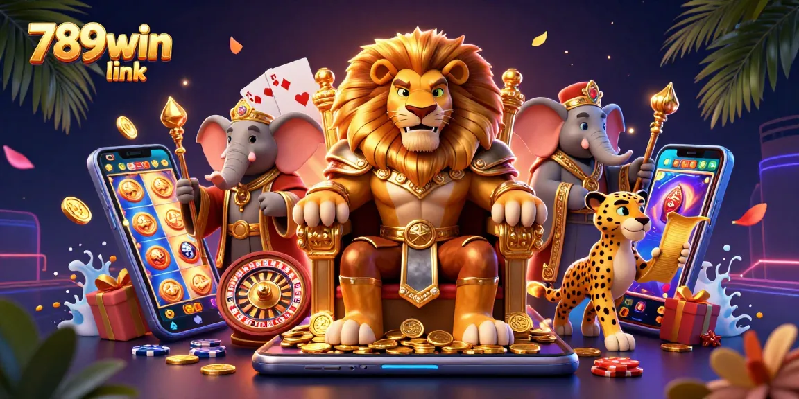 Experience the thrill of gaming at 789win link with 3D characters in a vibrant casino atmosphere.