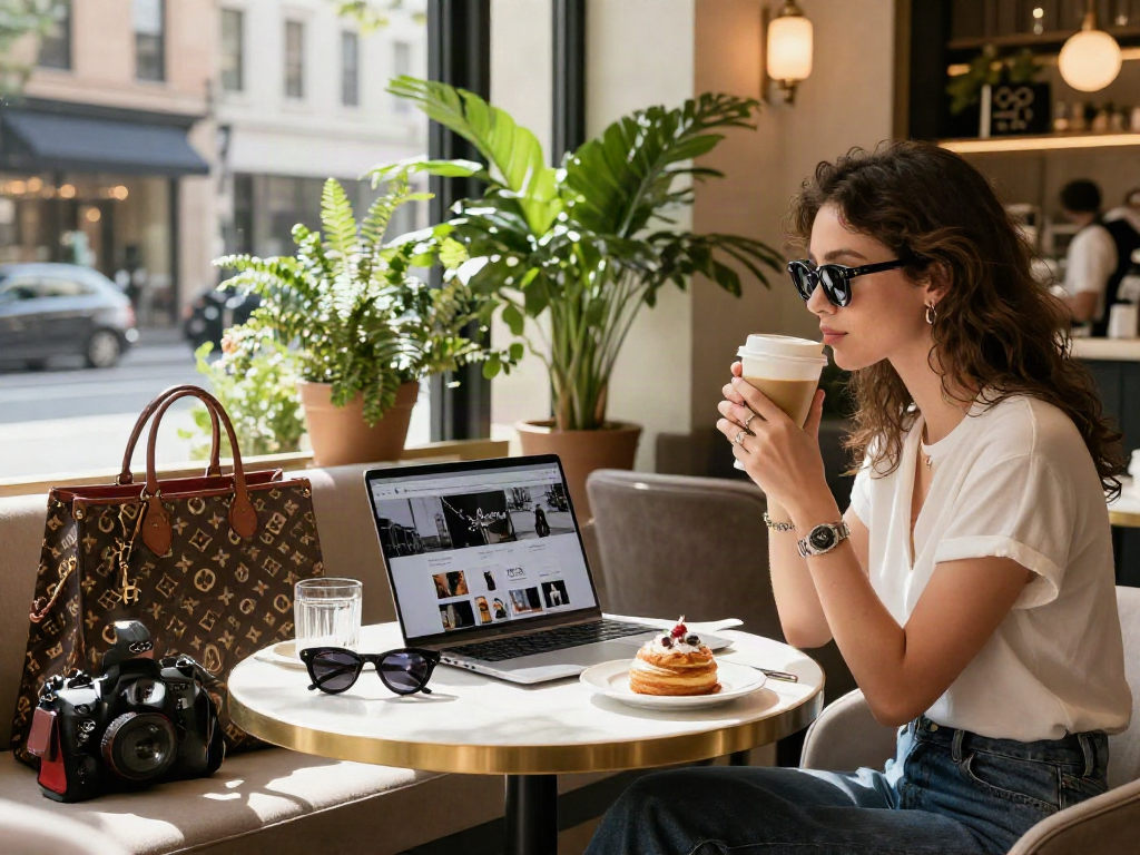 LUXURY 111 gaya hidup mewah di kafe urban yang bergaya modern.