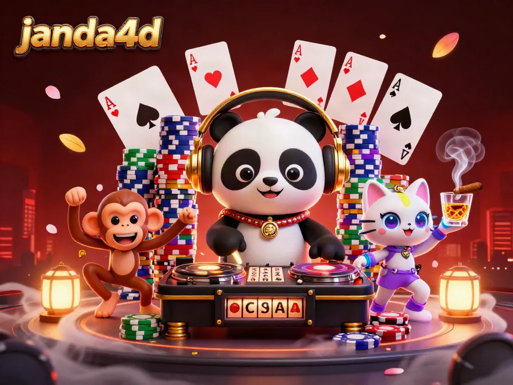 Janda4D menghadirkan keseruan dengan slot digital, panda DJ, dan karakter menari yang dinamis.