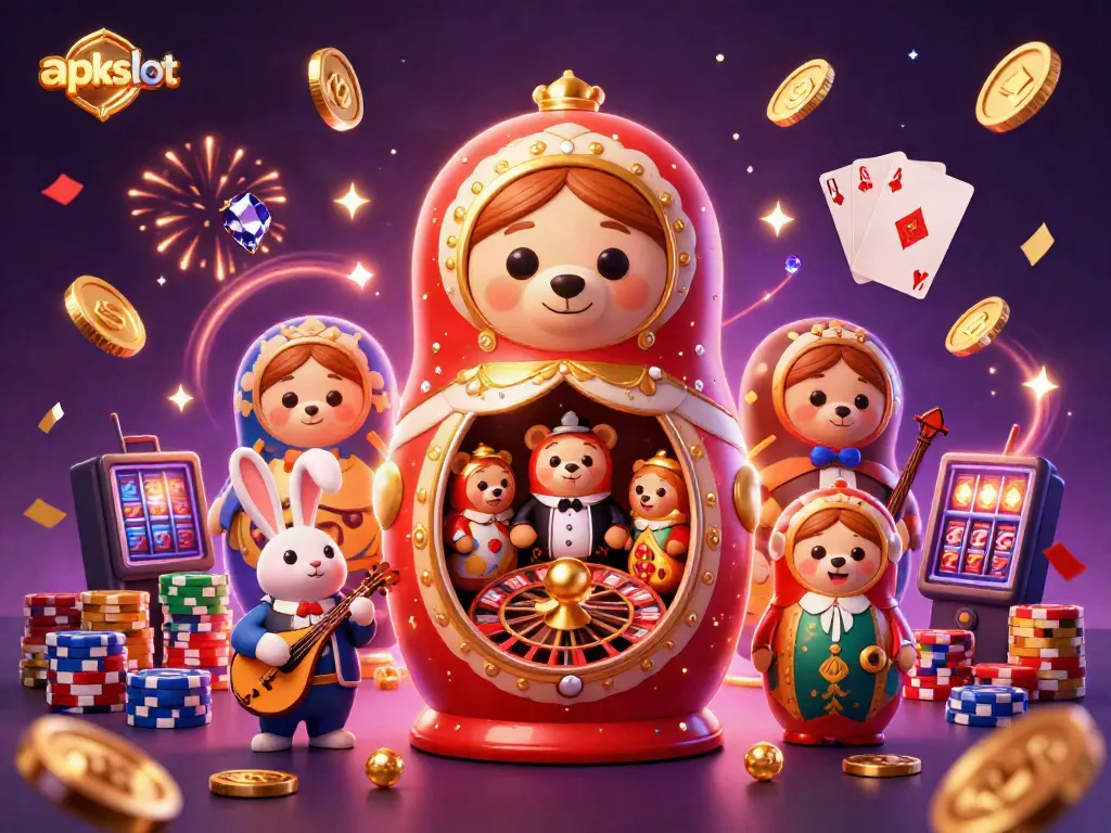 Menggandakan apk slot dengan karakter lucu dan elemen kasino yang berwarna-warni menawarkan suasana perjudian yang meriah.