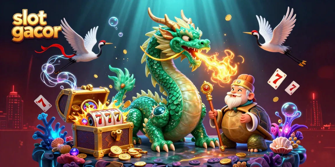 Experience thrilling slot gacor wins in this vibrant casino-themed 3D illustration.