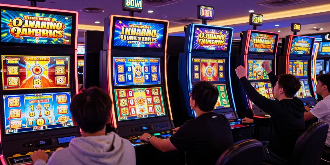 Pengalaman bermain slot88 di kasino virtual online dengan pemain yang antusias dan tampilan mesin jackpot.