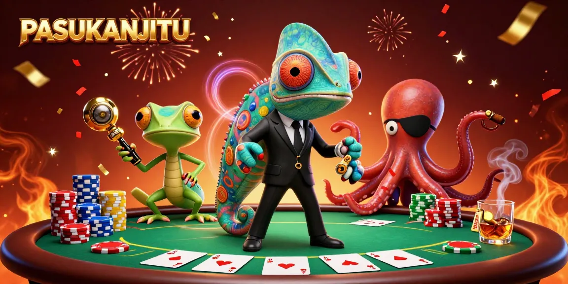 Experience PASUKANJITU with vibrant scenes of thrilling poker action featuring dynamic characters.