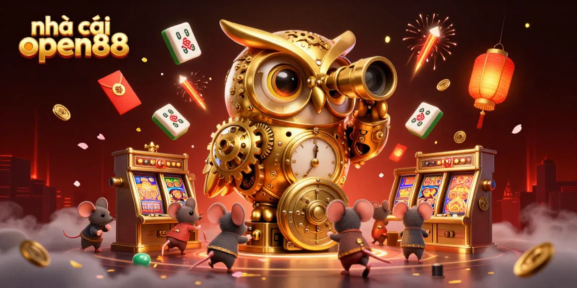 Engage with the thrilling world of nhà cái open88 as vibrant animated elements fill a lively casino scene.
